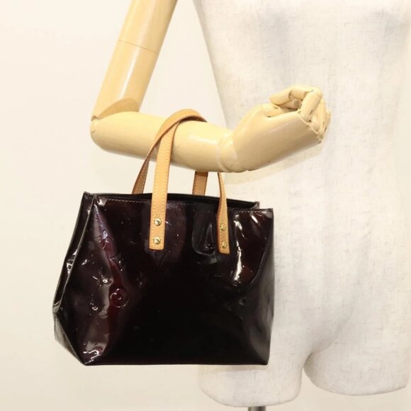 LOUIS VUITTON Monogram Vernis Reade PM Hand Bag Amarante LV Auth - Picture 14 of 16